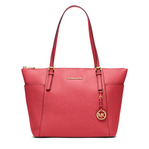 michael kors jet set travel tote large measurements|Michael Kors saffiano leather tote.